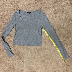 Topshop Gray Crop Top Size 4